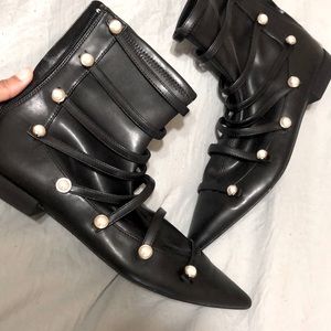 Zara leather ankle boot